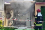 İzmit merkezde elektrik panosu yangını 