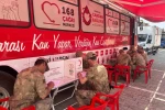 Jandarmadan Kızılay’a kan bağışı 