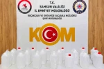 Kaçak alkol operasyonu: 90 litre etil alkol ele geçirildi 