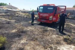 Karapınar’da ot yangını paniğe neden oldu 