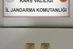 Kars’ta 2 kilo külçe altın ele geçirildi