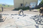 Kars’ta köylerde kilit parke taşı yol çalışmaları başladı 