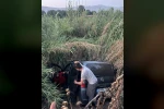 Kayıp şahsın kazada aracı ile sazlığa uçtuğu ortaya çıktı 