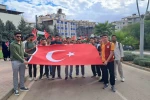 Kilis’te üniversite öğrencilerinden Filistin’e destek yürüyüşü