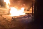 Kırıkkale’de park halindeki otomobil alev topuna döndü 