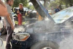 Kırklareli’nde otomobilden yükselen dumanlar paniğe sebep oldu