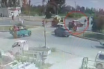 Kırmızı ışık ihlali ile gelen kaza ucuz atlatıldı