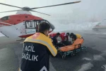 KOAH hastası ambulans helikopterle hastaneye sevk edildi 