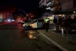 Kontrolden çıkan otomobil ortalığı savaş alanına çevirdi 