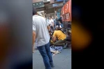 Küçükçekmece’de hafriyat kamyonunun çarptığı yaya ağır yaralandı