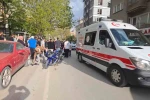 Kütahya’da motosiklet yayaya çarptı: 2 yaralı 