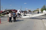 Malatya’da beton pompası devrildi, faciadan dönüldü 