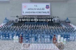 Manavgat’ta kaçak alkol operasyonu: Yüzlerce litre ele geçirildi 