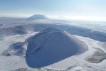 Meke Krater Gölü beyaz gelinliğini giydi, kartpostallık manzaralar oluştu
