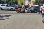 Motosiklet ambulansa çarptı: 1 yaralı 