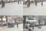 Motosiklet yayaya çarptı, o anlar araç kamerasına yansıdı: 2 yaralı 
