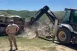 Nemrut Kalderası’ndaki kaçak yapılar yıkıldı 