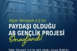 Niğde Teknopark A.Ş.’nin paydaşı olduğu AB Gençlik Projesi onaylandı 