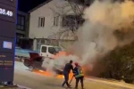 Oltu’da araç yangını korkuttu 