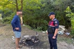 Ormanlık alanda mangal yakan şahsa 3 bin 705 lira ceza