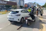 Otomobil ile çarpışan motosiklet sürücüsüne ceza kesildi 