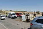 Otomobil refüje çarparak takla attı: 1 yaralı 