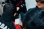 Parmağı zımbaya sıkışan genç için itfaiye ekipleri harekete geçti