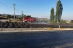 Refüjde çıkan yangın kısa sürede söndürüldü 
