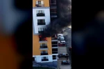 Rize’de 10 katlı apartmanın 4. katında çıkan yangın korkuttu