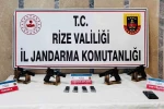 Rize’de ruhsatsız silah operasyonu: 1 gözlatı