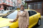Rize’nin kadın taksi şoförü takdir görüyor 