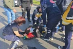 Sağlık personelinin kullandığı araç öğrenciye çarptı: 1 yaralı 