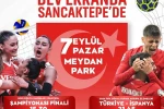 Sancaktepe’de voleybol ve futbolda milli maç heyecanı dev ekranda