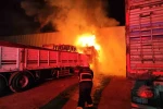 Şanlıurfa’da tır garajında korkutan yangın 