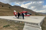 Serebrovasküler hasta ambulans helikopterle Van’a sevk edildi