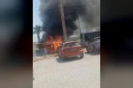 Seyir halindeki otomobil alev topuna döndü