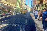 Siirt’te Sakıp Beygo Caddesi’nde asfalt çalışması yapıldı 