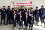 Sinoplu izcilerden zorlu kış kampı