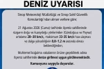 Sinop’un Türkeli ilçesinde boğulma riskine karşı alarm verildi