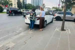 Tartıştığı sürücünün önünde ani fren yaparak gitmesini engelledi 