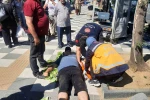 Tekirdağ’da kaldırıma takılan vatandaş hastanelik oldu 