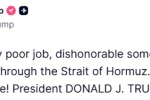 Trump’tan İran’a Hürmüz Boğazı uyarısı 