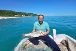 Türkeli’de nadir görülen kötek balığı avlandı