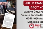 ÜNİPERSEN: "Sakarya Üniversitesi’nde sınavsız yapılan usulsüz şube müdürlüğü atamasına geçiş yok"