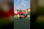 Üzerine kaynar su dökülen bebek için helikopter ambulans havalandı
