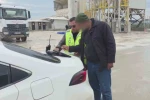 Yola beton döke döke ilerleyen beton mikserine ceza 