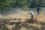 Yüksekova’da anız yangını 