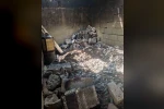 Yüksekova’da odunluk ve garaj yangını 