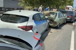 Zincirleme kazada 4 araç birbirine girdi