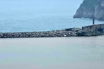 Zonguldak Limanı çamur nedeniyle sarı renge büründü 
